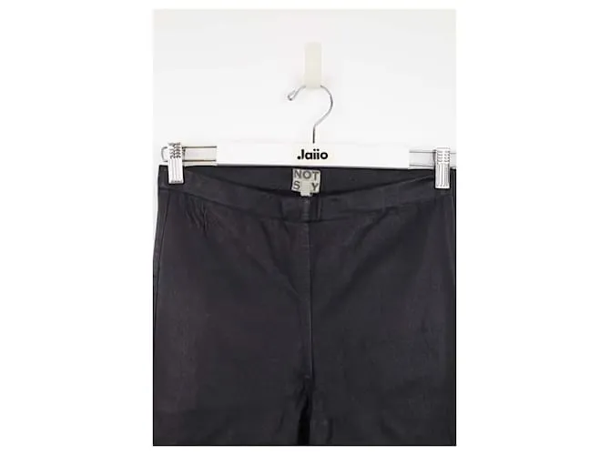 Autre Marque Leggings de cuero Negro 