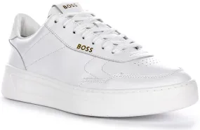 Boss Baltimore Tenn Itl Logotipo Oro Sneakers Sintéticas Mono Blancas para Hombres