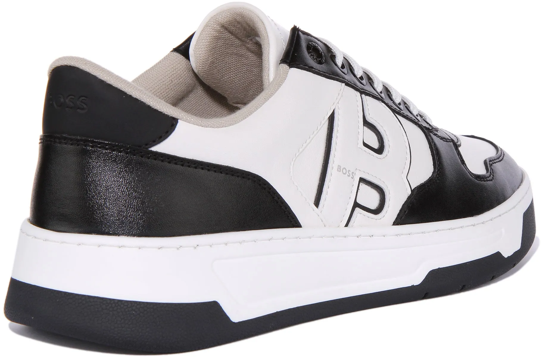 Boss Baltimore Tenn Itl Logotipo Oro Sneakers Sintéticas Mono Blancas para Hombres