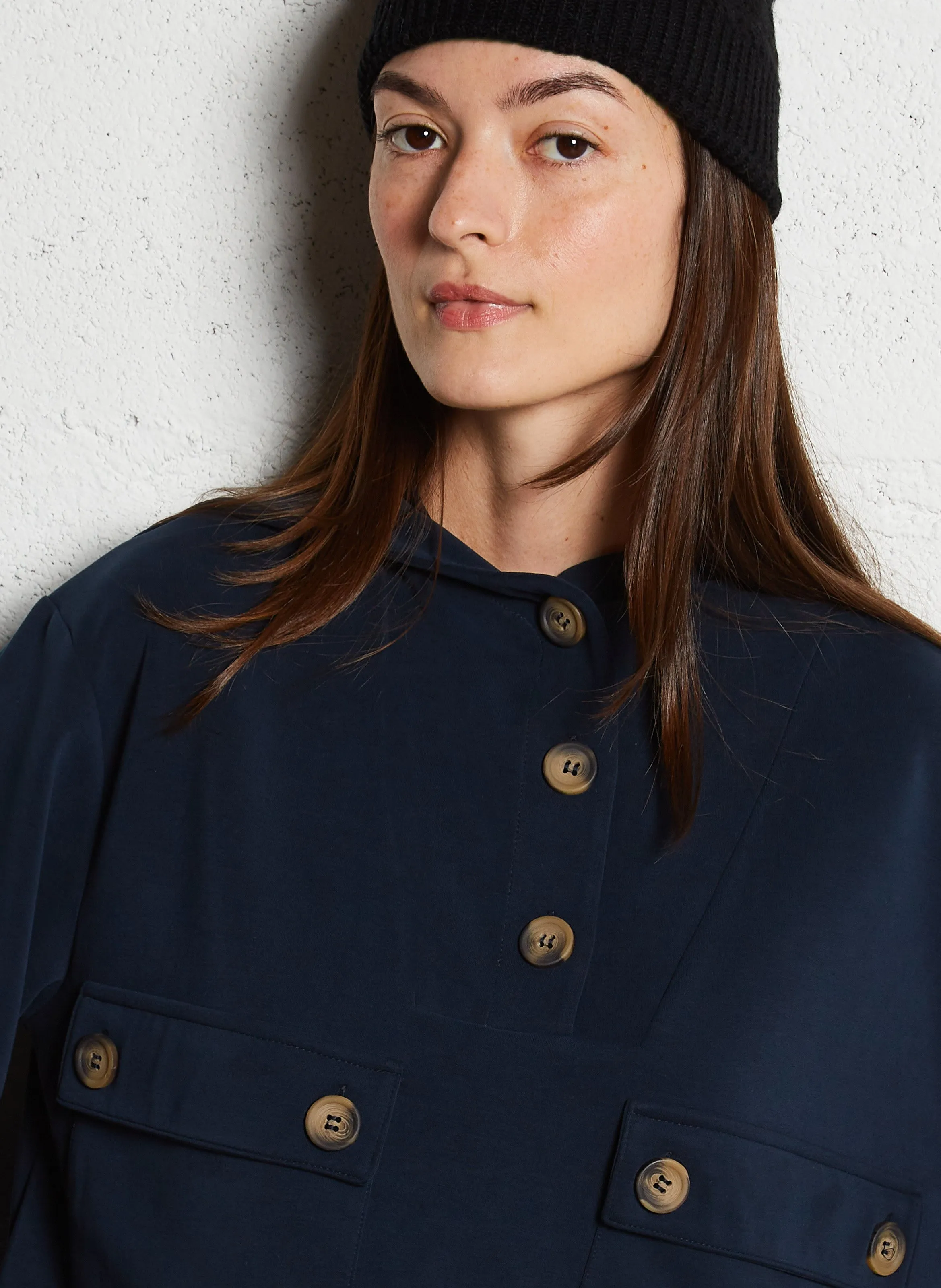 CADIX - Sudadera holgada con capucha en azul