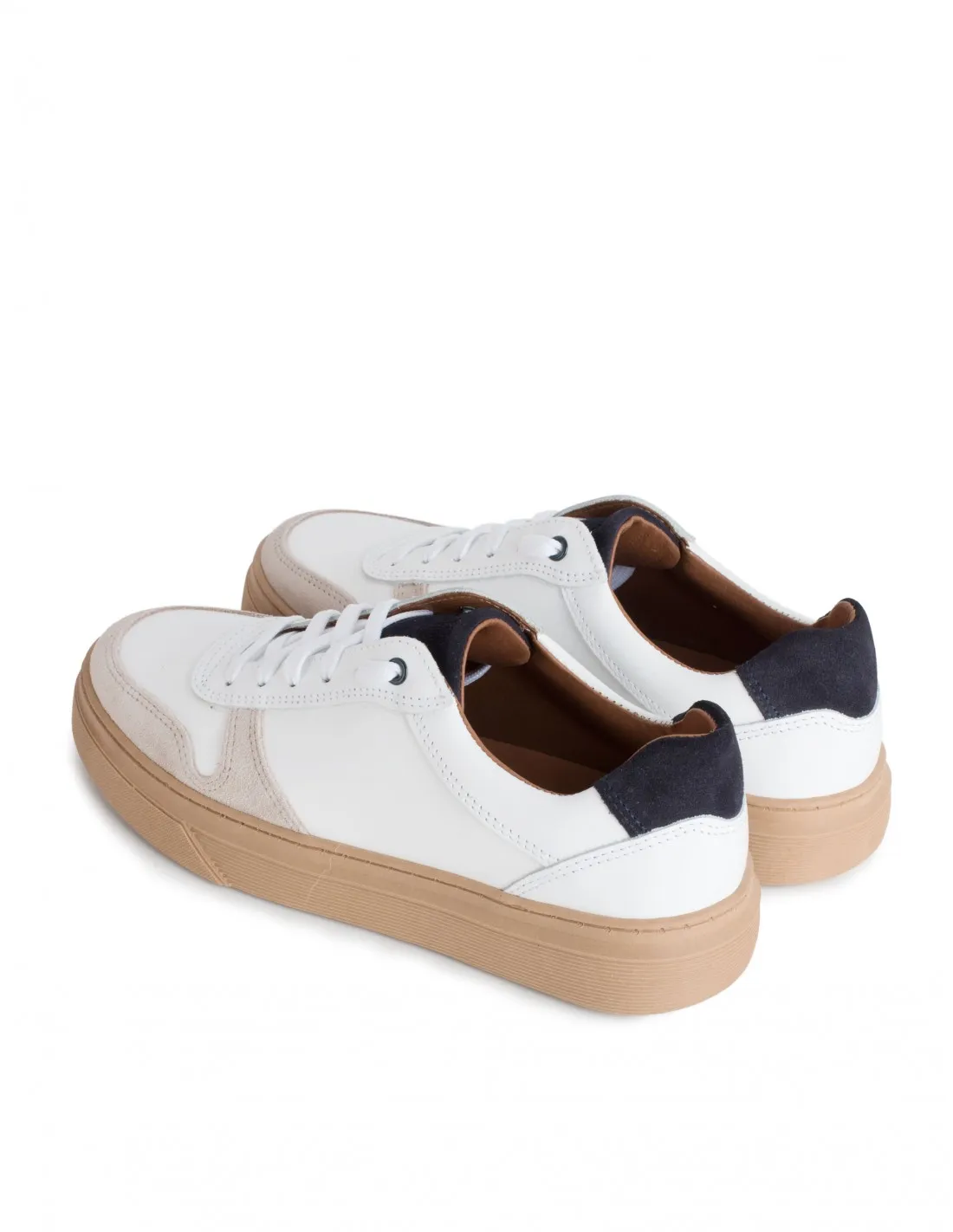 Deportivas Retro Blancas Trasera Azul PERA LIMONERA