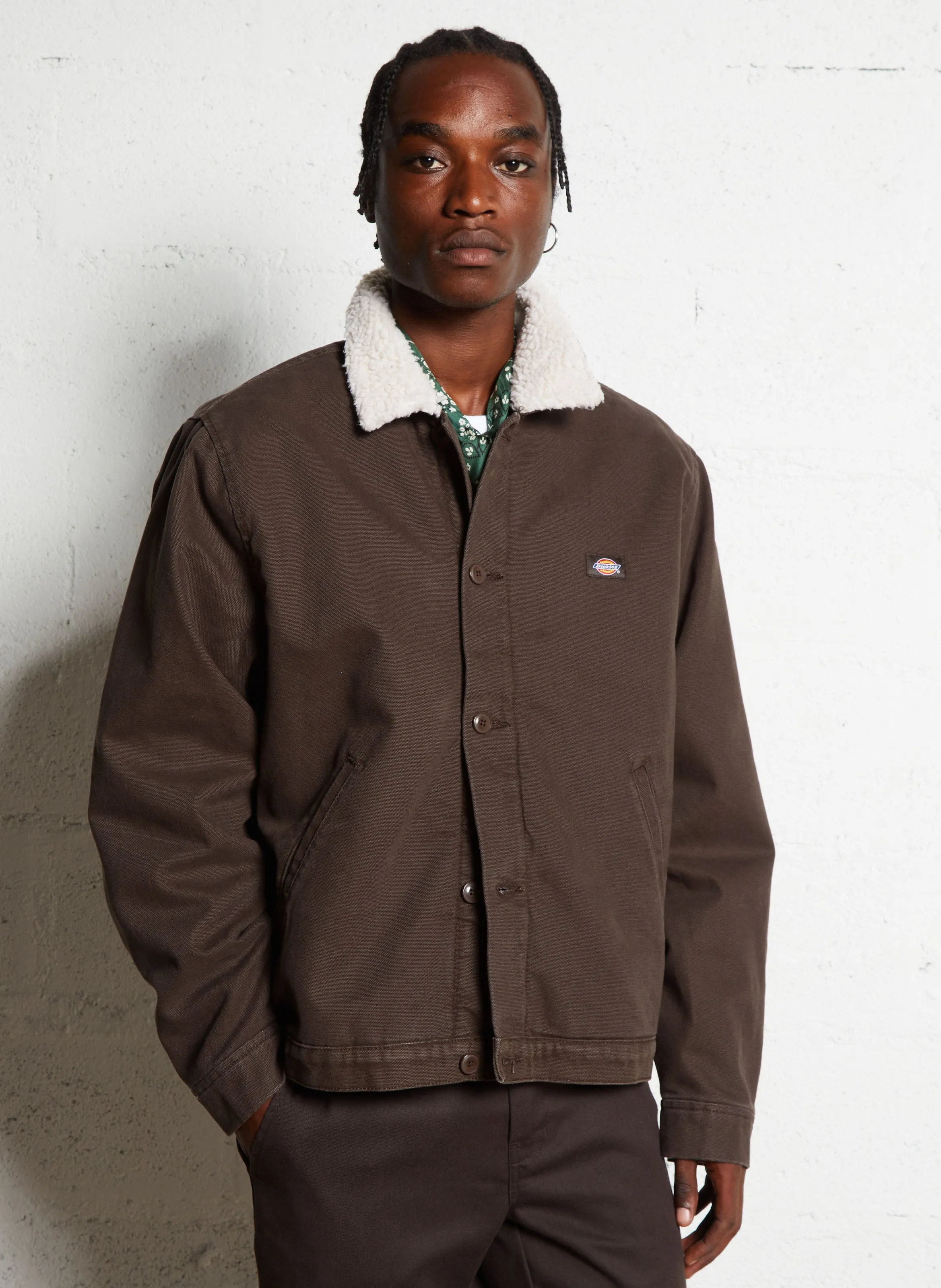DICKIES DUCK - Chaqueta de trabajo holgada de algodón en marron