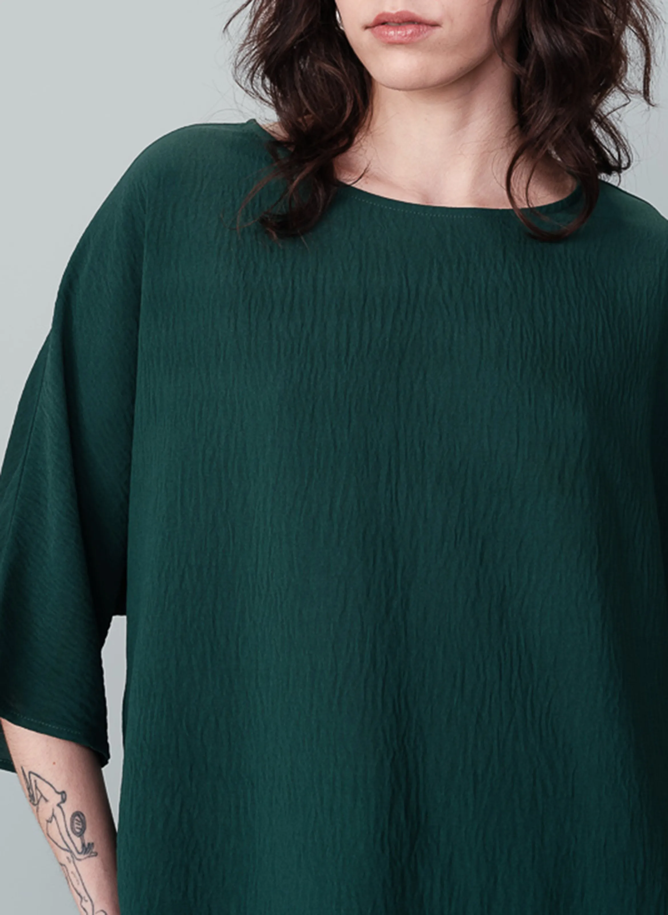 GRACE ET MILA NAVEL - Camiseta de tirantes holgada lisa con cuello redondo en verde
