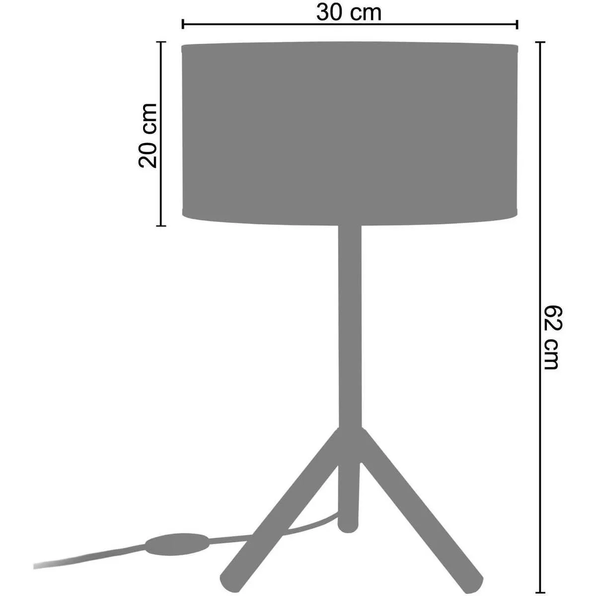Lámpara de Mesa redondo metal negro y rojo