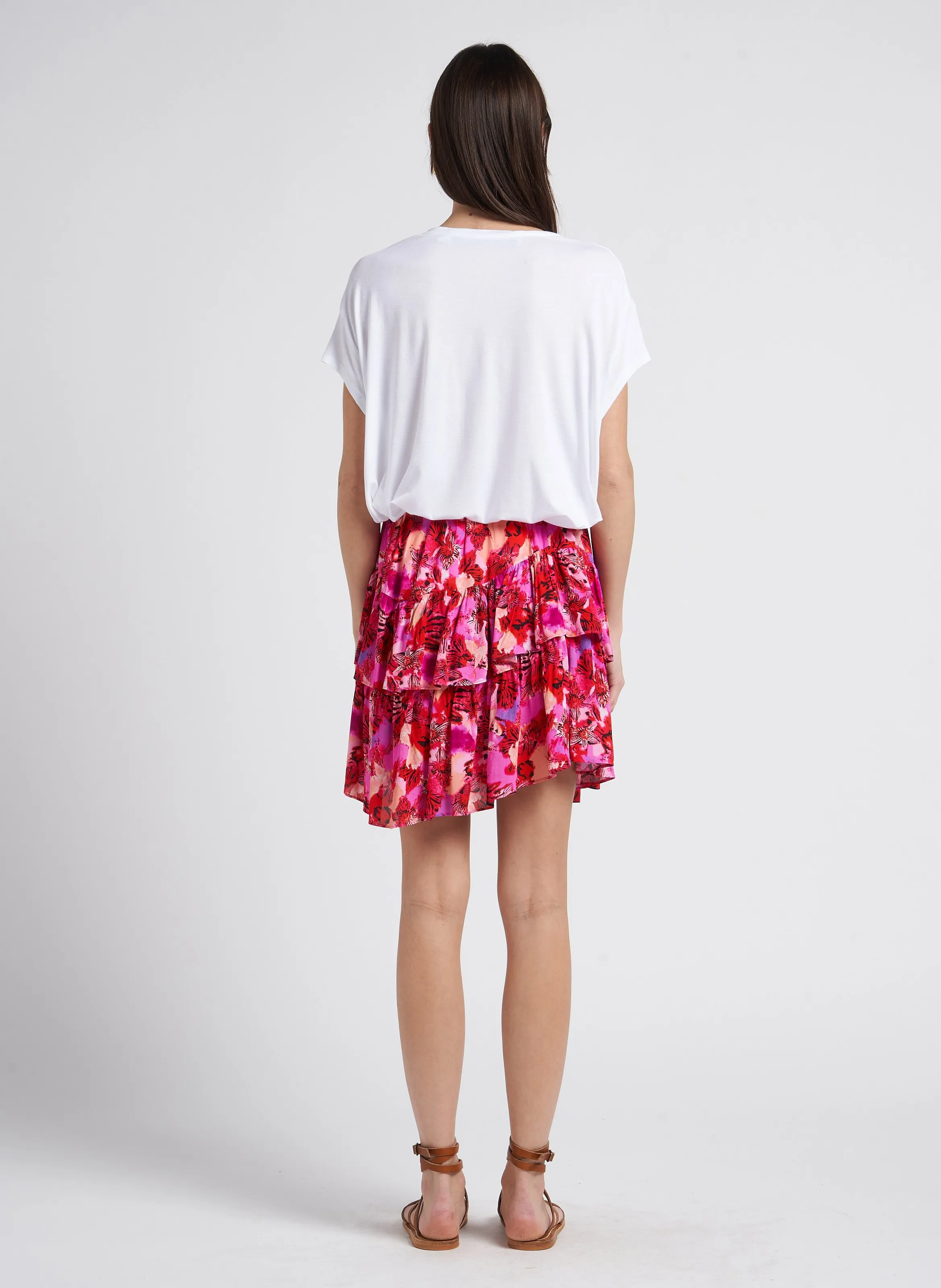MARGAUX LONNBERG MARLOW - Camiseta holgada con cuello redondo en blanco