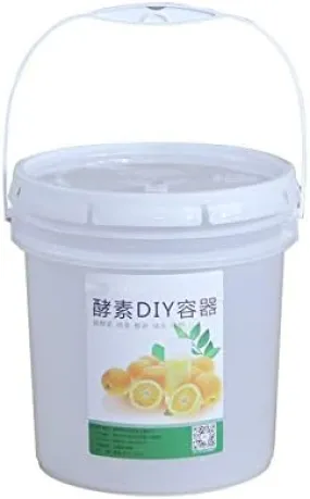 Tsadeer Cubo de plástico de 5 litros para fermentación del vino, contenedor de un sello hermético fermentador para cerveza con g