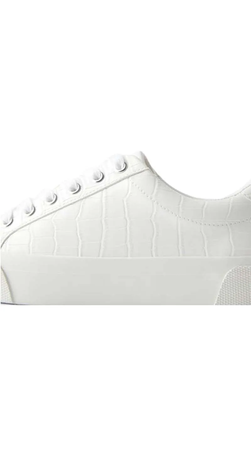 ZARA Zapatillas Animal Print Blancas